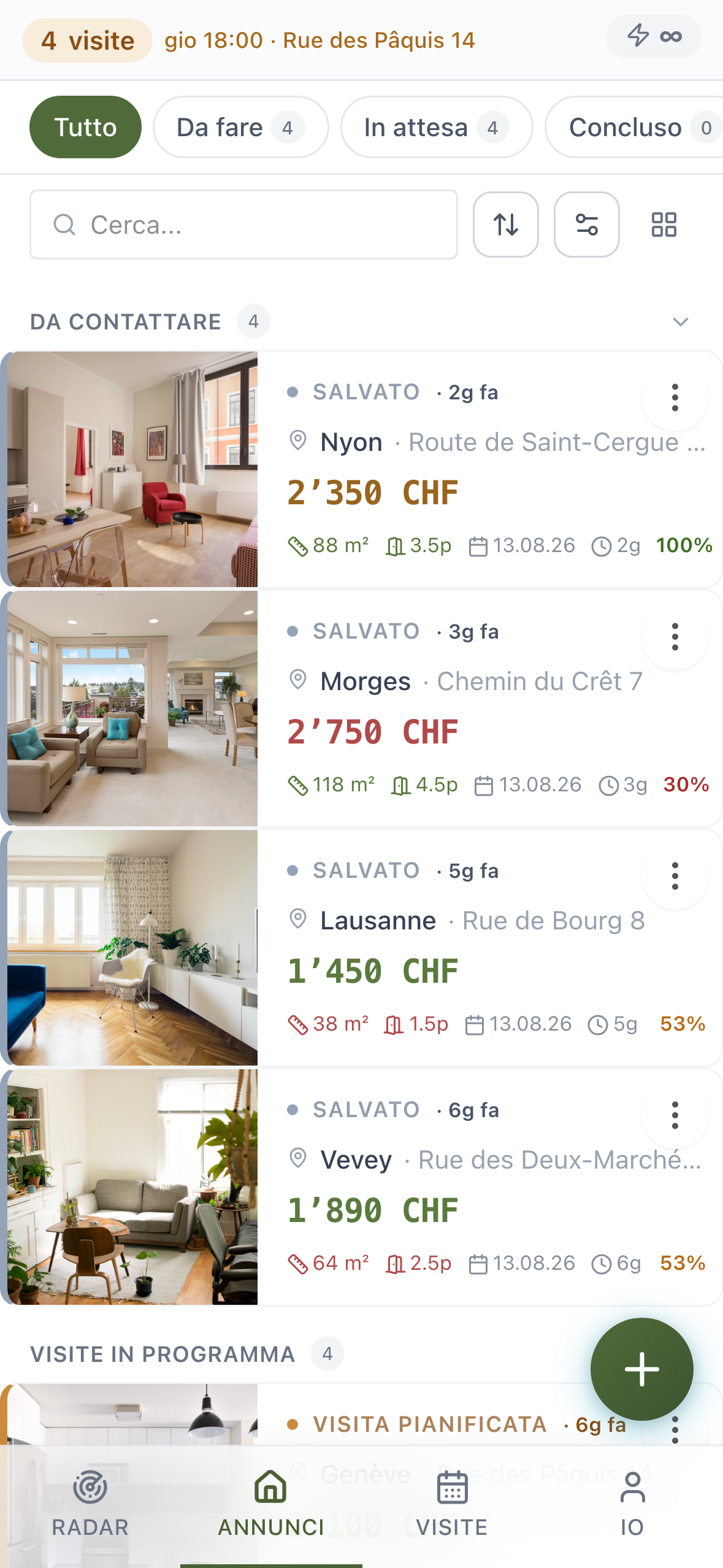 Loxiva — Listings view
