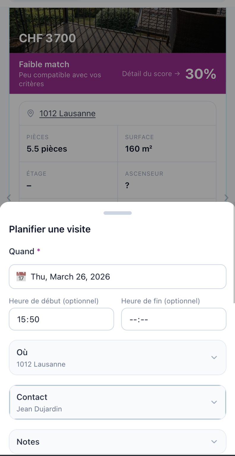 Visit scheduler and notes
